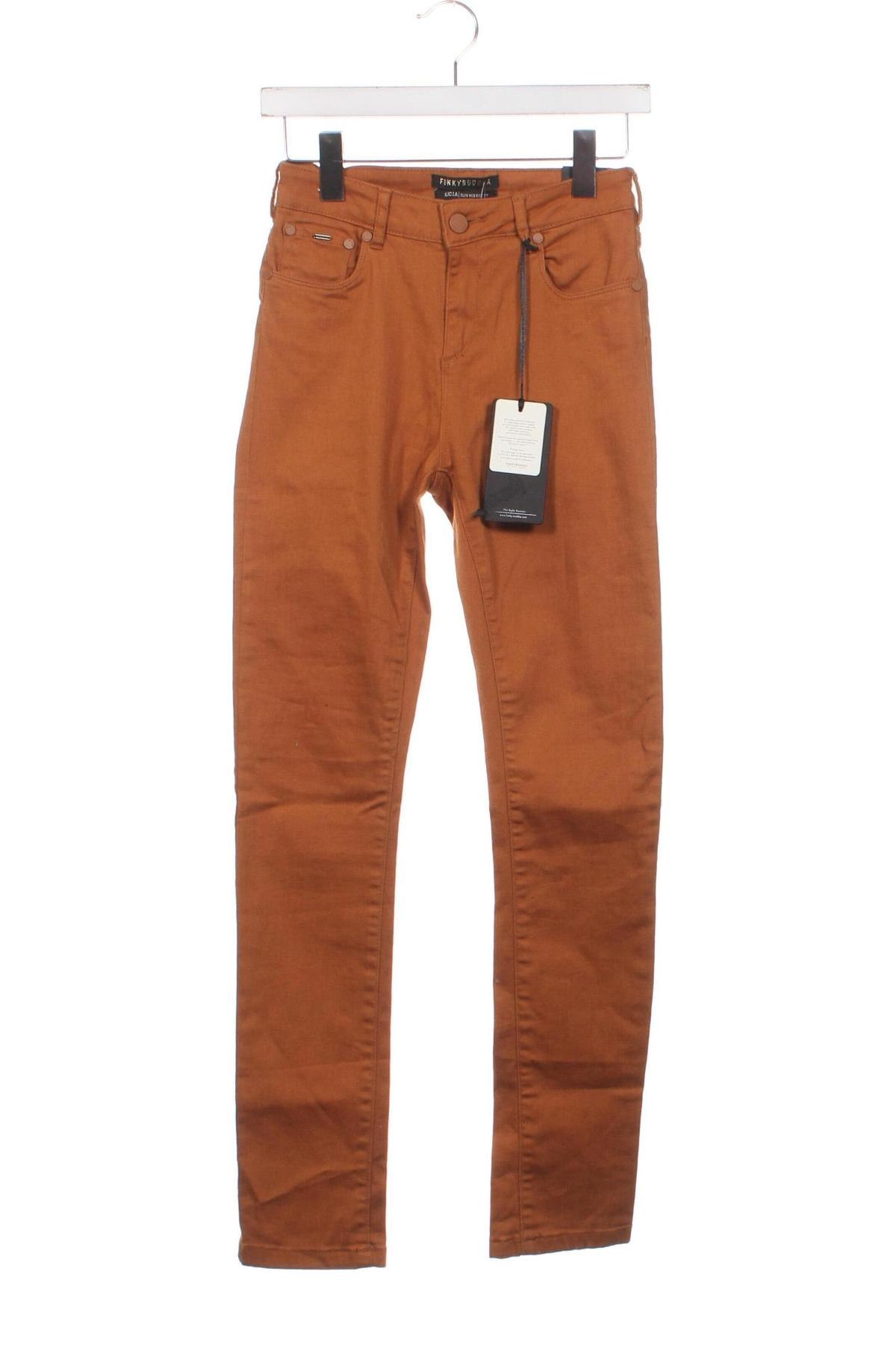 Damskie jeansy Funky Buddha, Rozmiar XS, Kolor Brązowy, Cena 30,99 zł