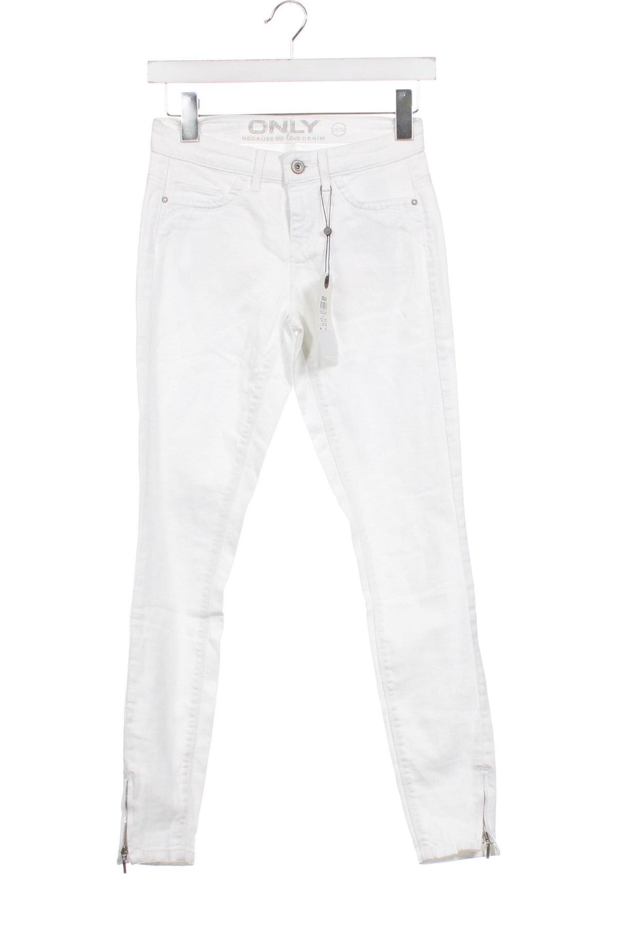 Damskie jeansy ONLY, Rozmiar XS, Kolor Biały, Cena 50,75 zł