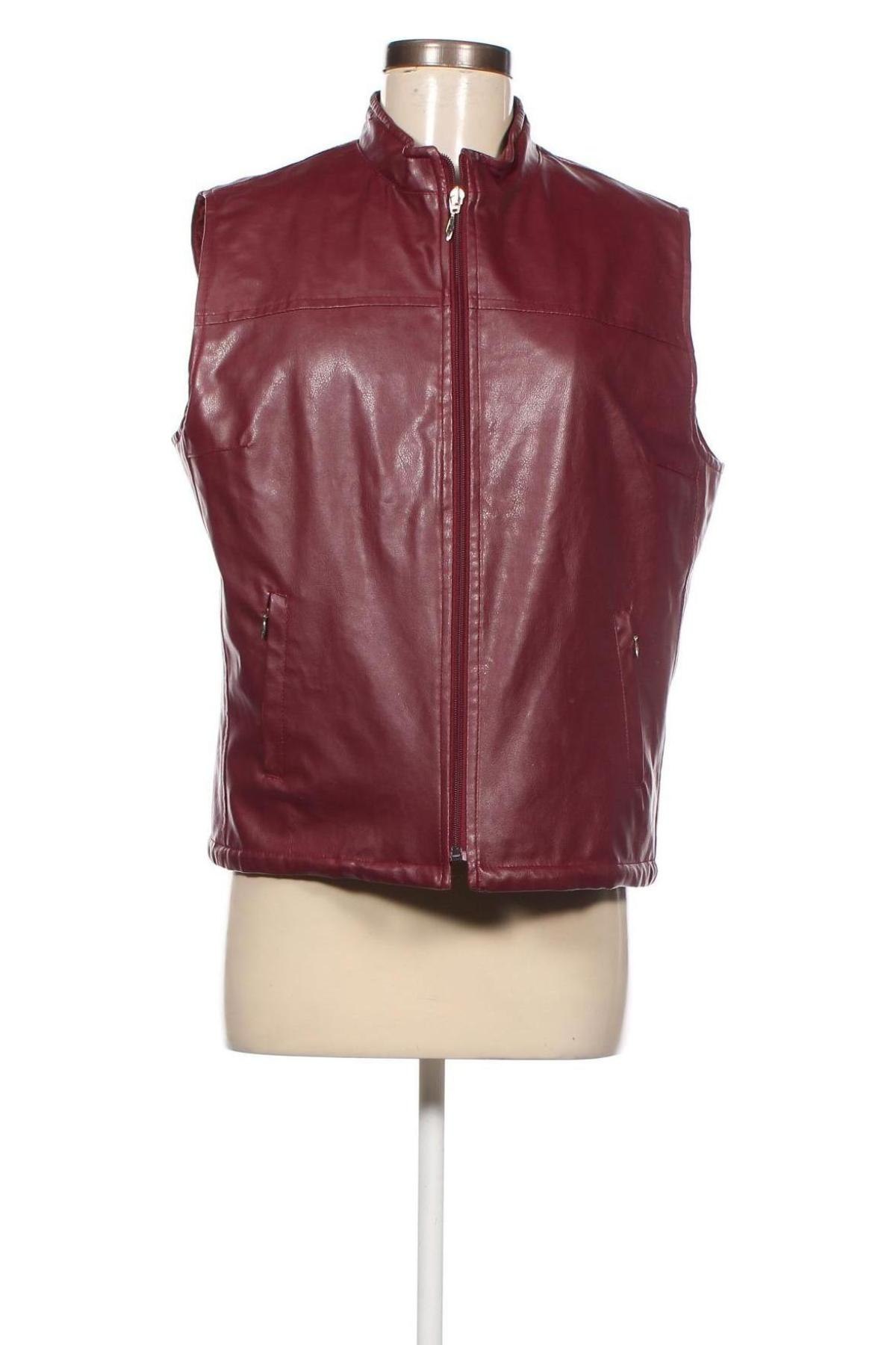 Damen Lederweste, Größe XL, Farbe Rot, Preis € 8,99