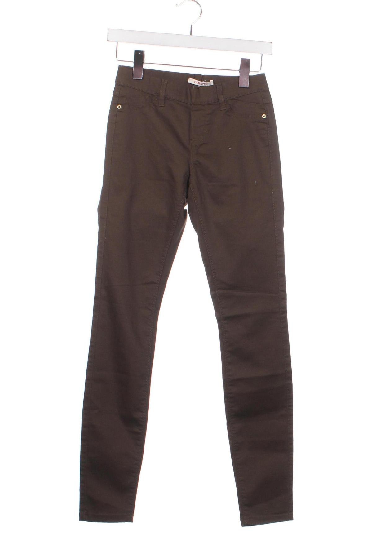 Дамски панталон Camaieu, Размер XS, Цвят Кафяв, Цена 13,80 лв.