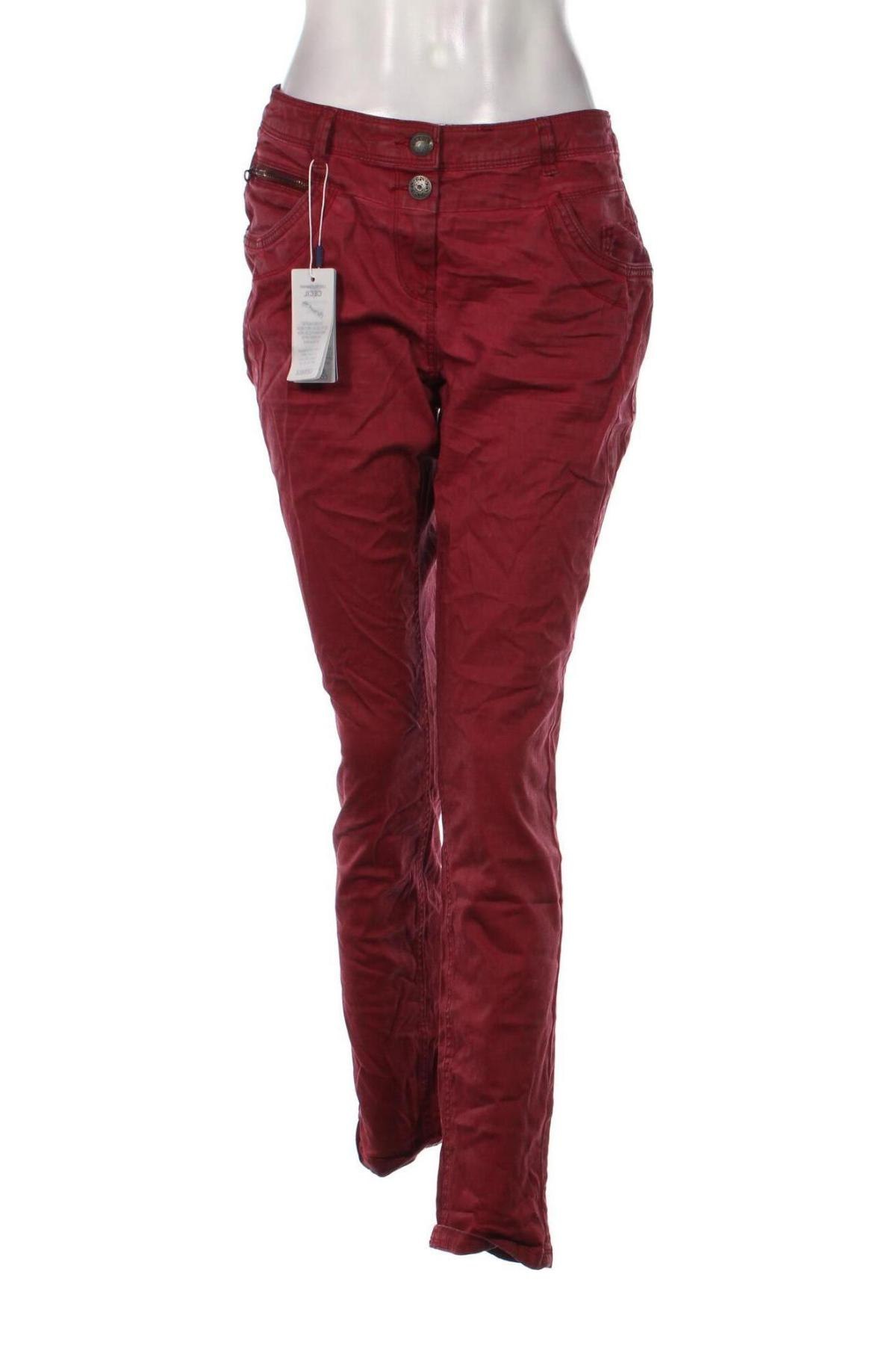 Дамски панталон Cecil, Размер L, Цвят Червен, Цена 14,79 лв.