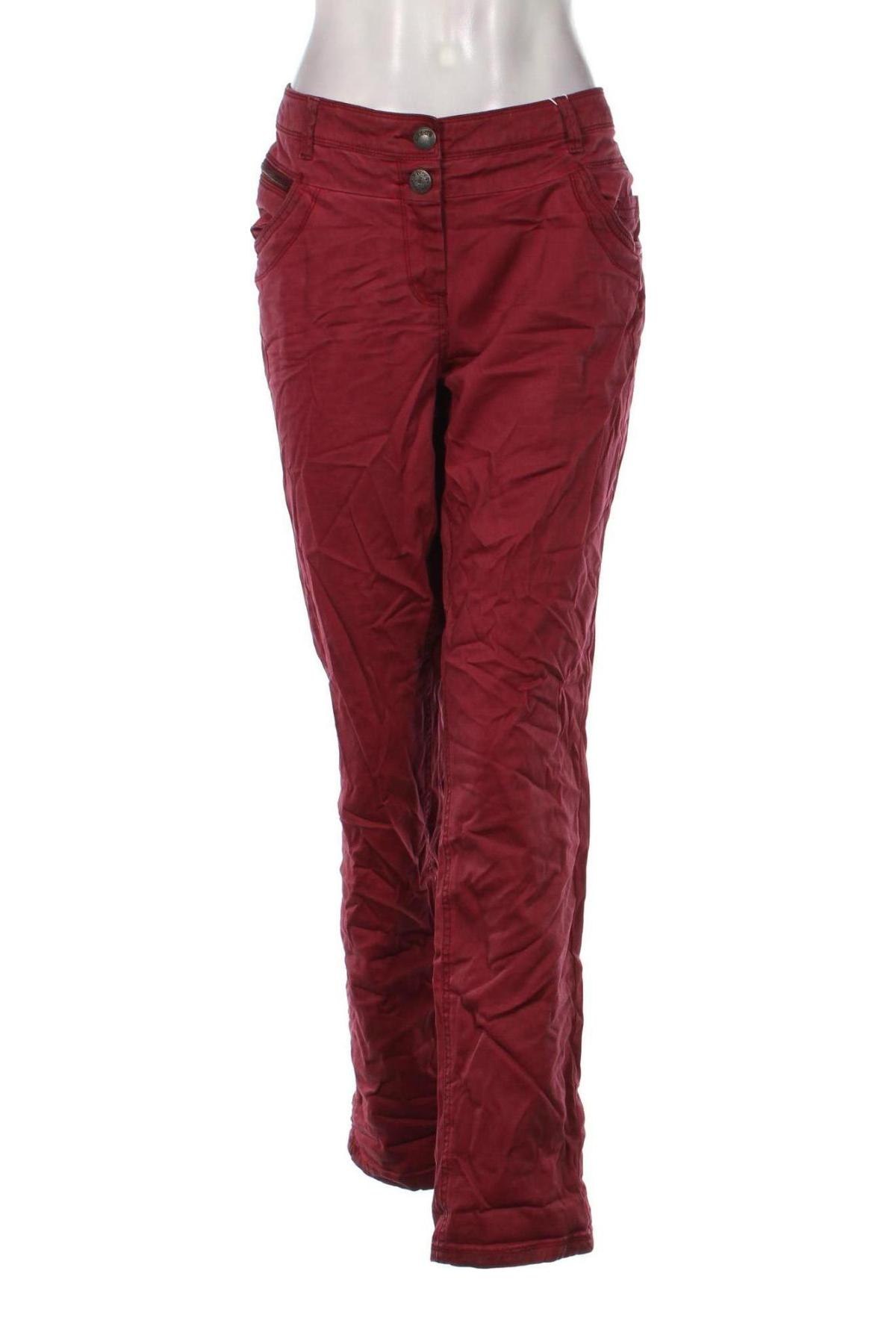 Damskie spodnie Cecil, Rozmiar XL, Kolor Czerwony, Cena 41,74 zł