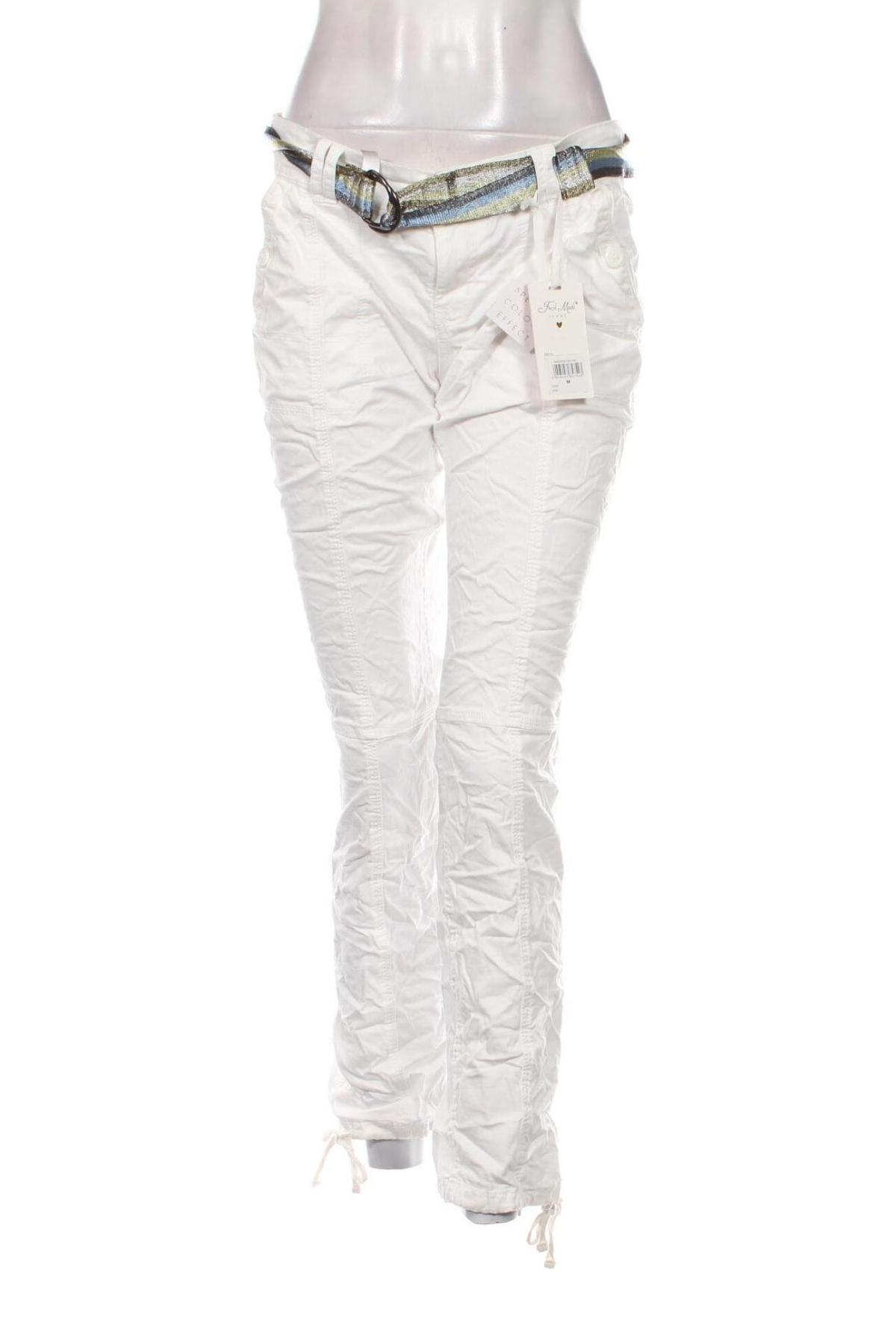 Дамски панталон Fresh Made, Размер M, Цвят Бял, Цена 12,18 лв.