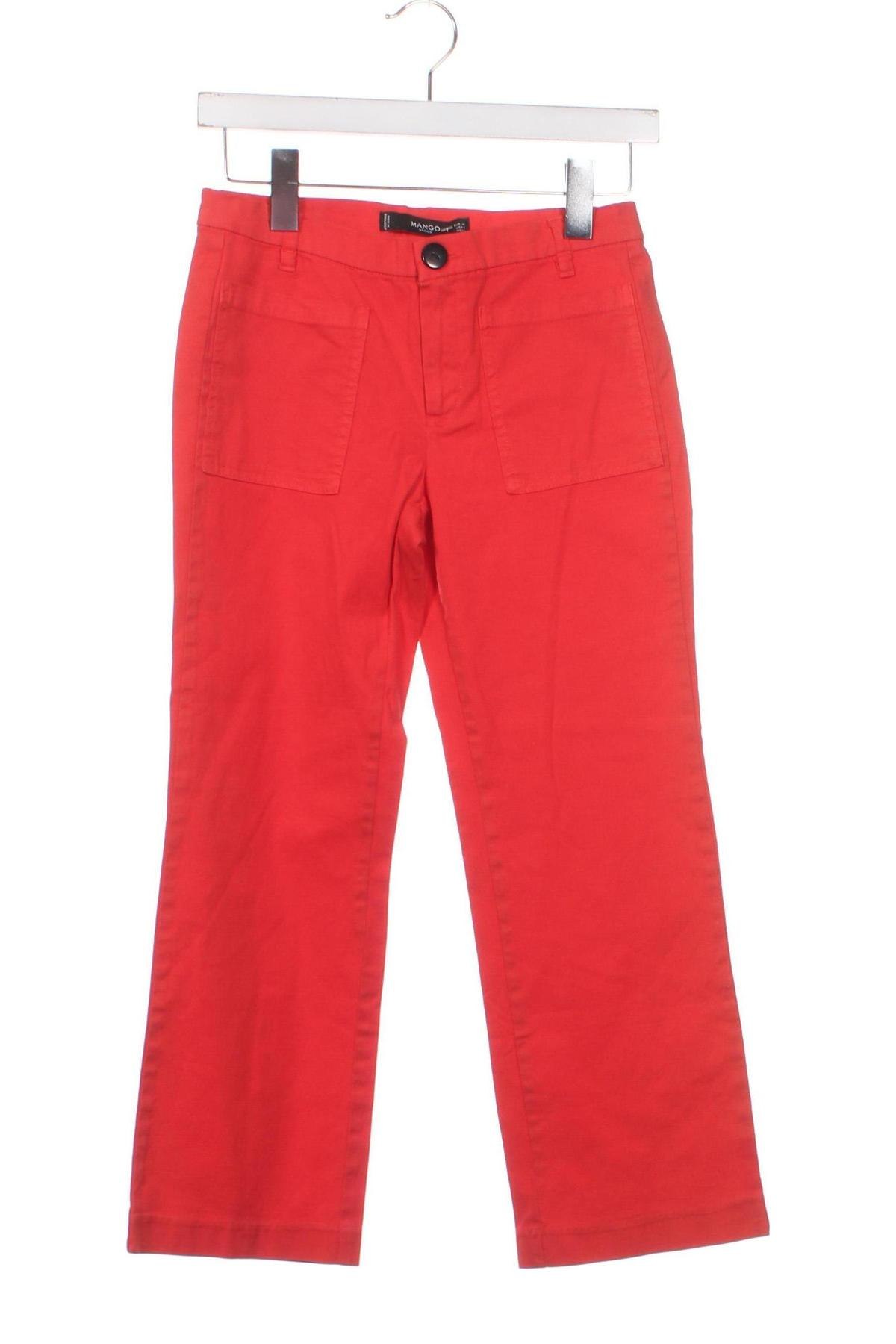 Дамски панталон Mango, Размер XS, Цвят Червен, Цена 24,00 лв.