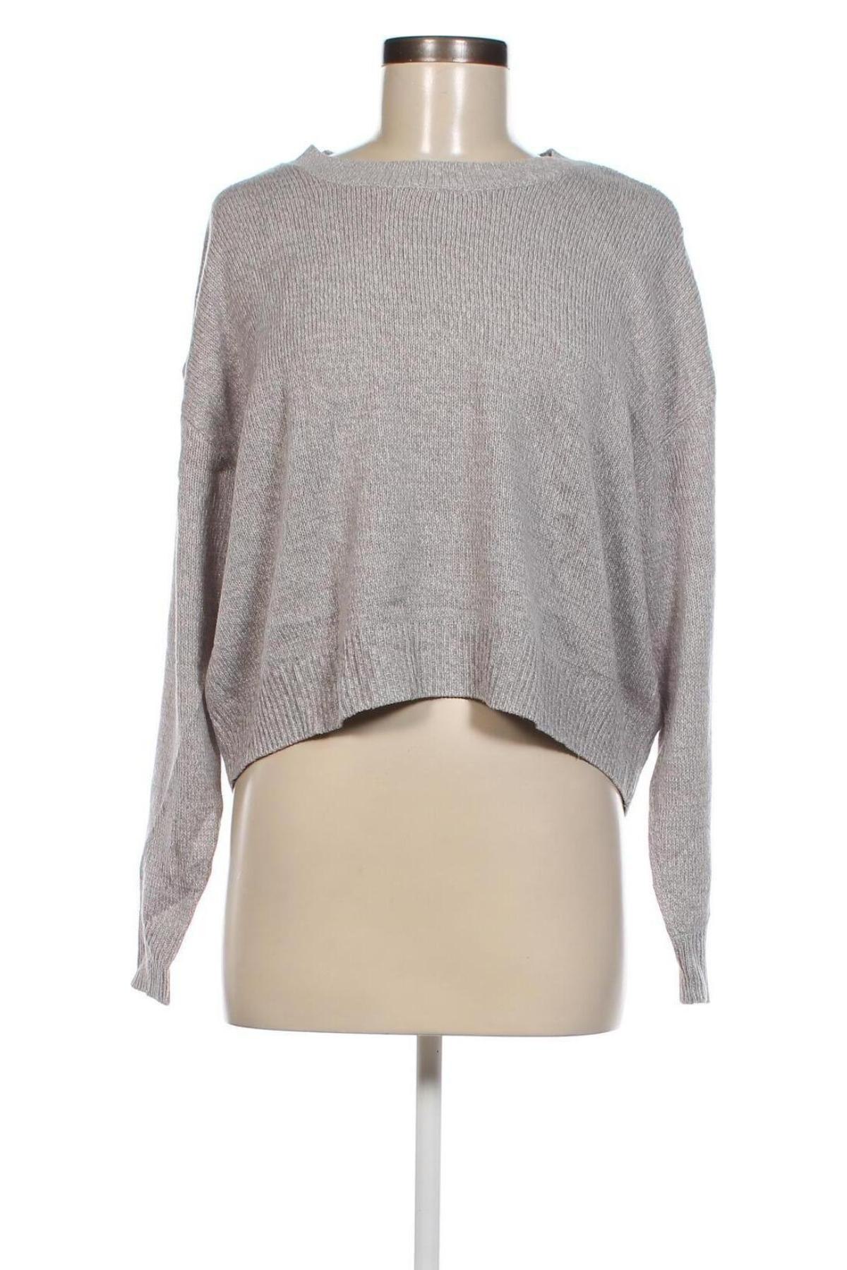 Дамски пуловер H&M Divided, Размер L, Цвят Сив, Цена 7,25 лв.