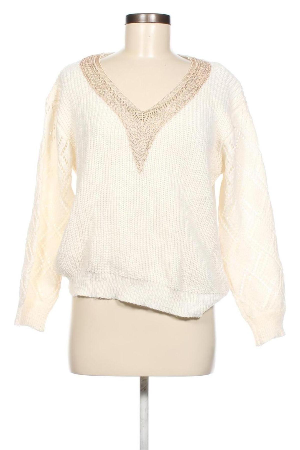 Дамски пуловер SHEIN, Размер M, Цвят Бял, Цена 7,25 лв.