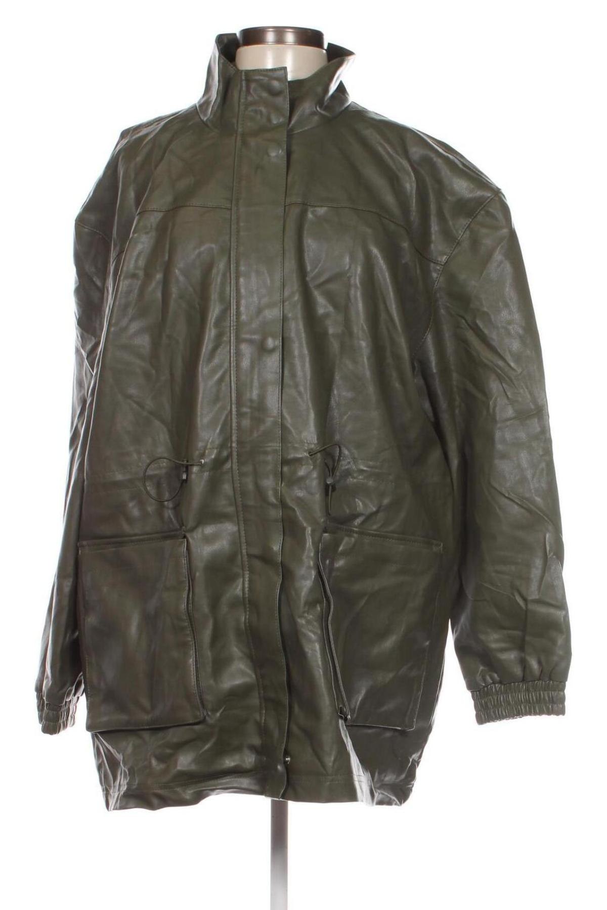 Dámska kožená bunda  ASOS, Veľkosť M, Farba Zelená, Cena  9,07 €