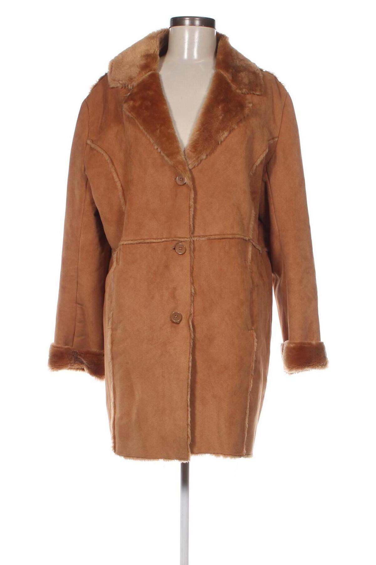 Γυναικείο παλτό Attention, Μέγεθος XL, Χρώμα Καφέ, Τιμή 19,86 €