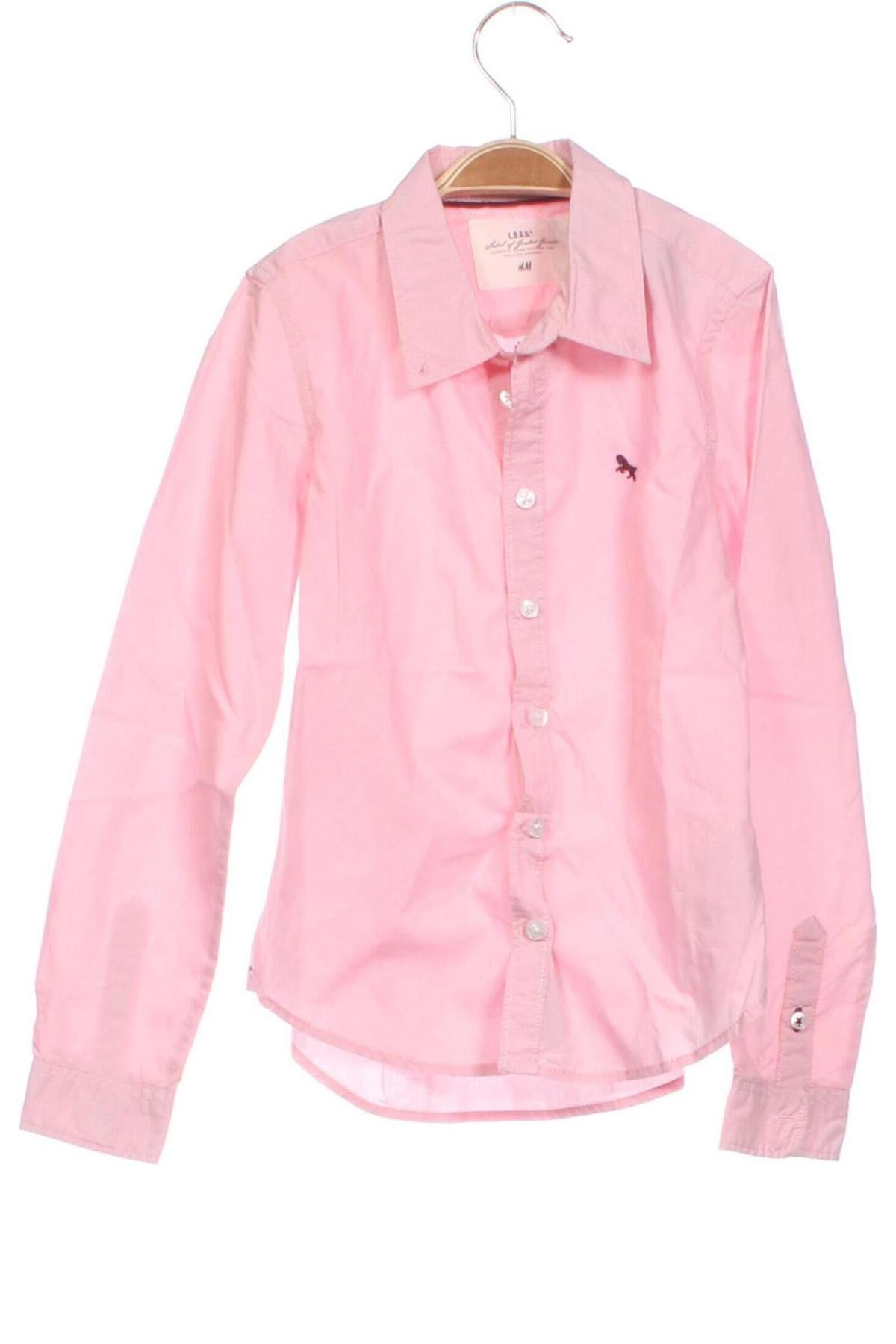 Kinderhemd H&M L.O.G.G., Größe 7-8y/ 128-134 cm, Farbe Rosa, Preis 12,83 €