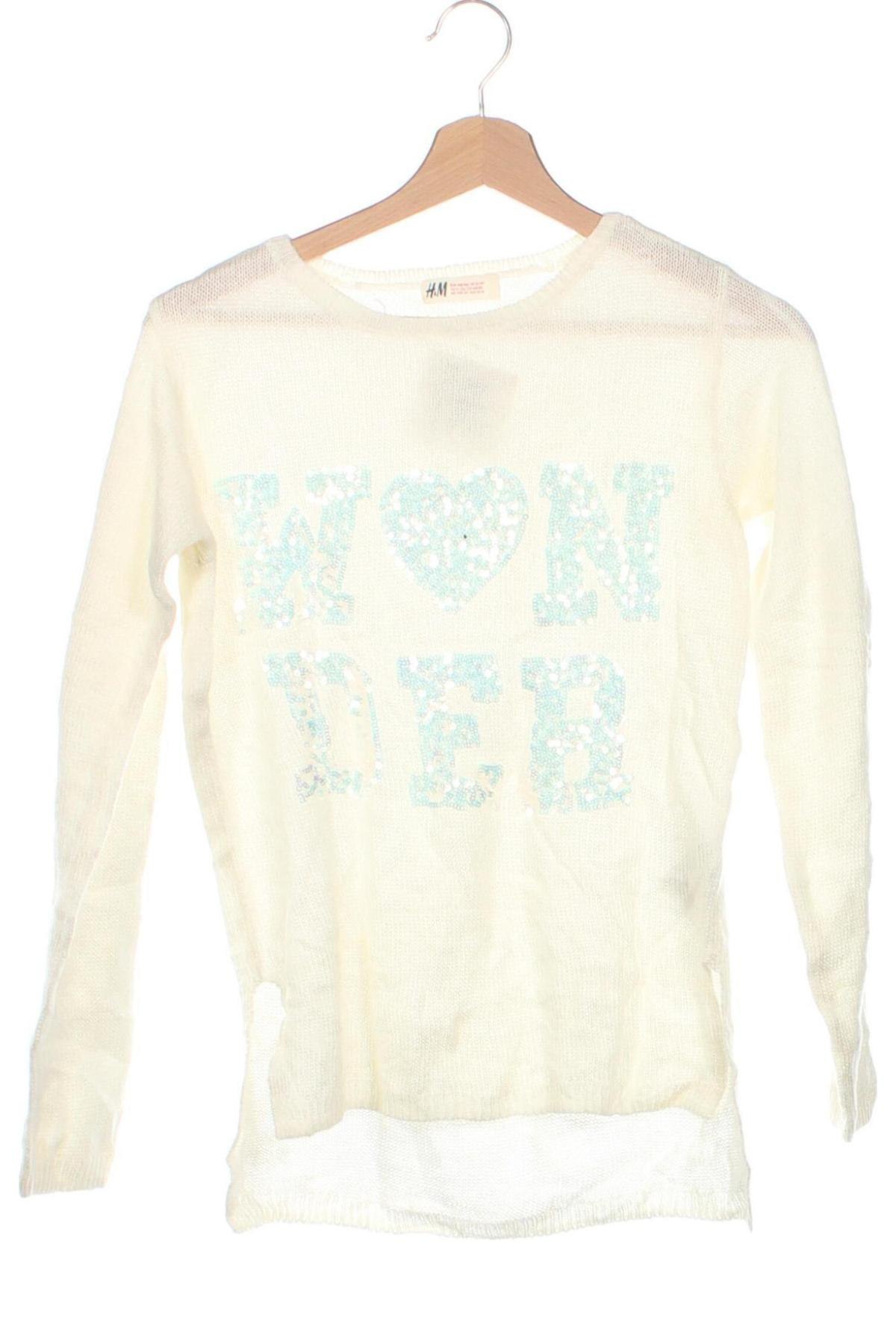 Детски пуловер H&M, Размер 12-13y/ 158-164 см, Цвят Екрю, Цена 8,70 лв.