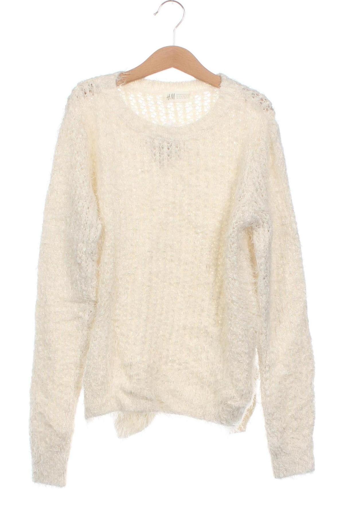 Детски пуловер H&M, Размер 10-11y/ 146-152 см, Цвят Бял, Цена 7,80 лв.