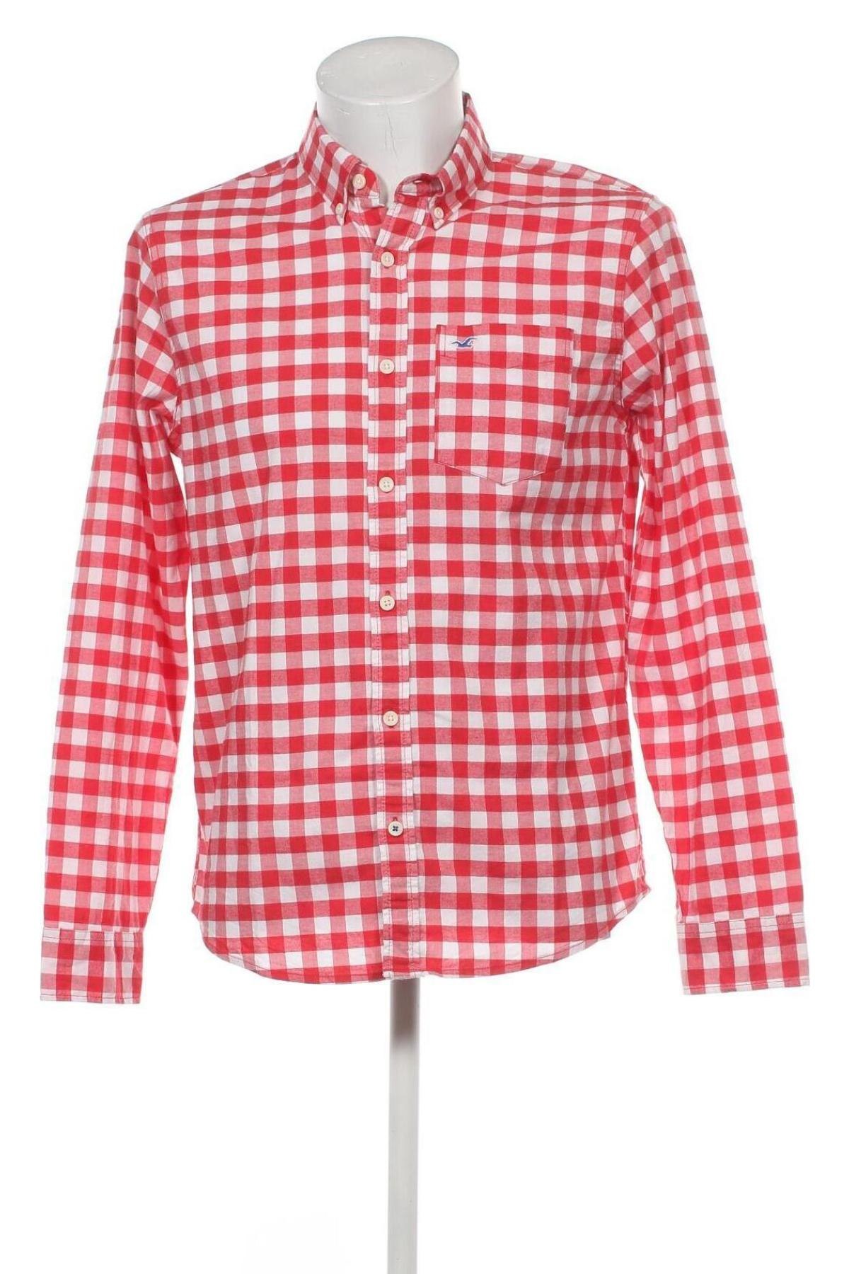 Ανδρικό πουκάμισο Hollister, Μέγεθος M, Χρώμα Κόκκινο, Τιμή 14,85 €