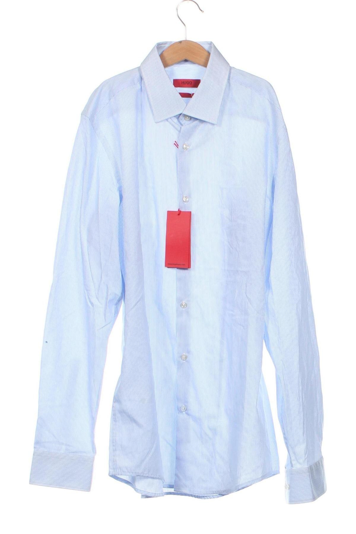 Мъжка риза Hugo Boss, Размер M, Цвят Син, Цена 193,03 лв.