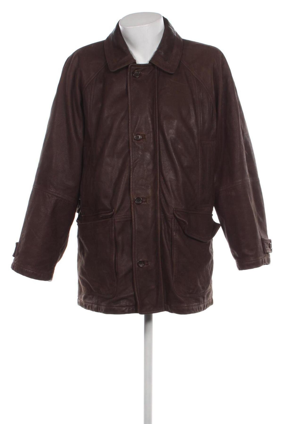 Pánska kožená bunda , Veľkosť L, Farba Hnedá, Cena  20,02 €