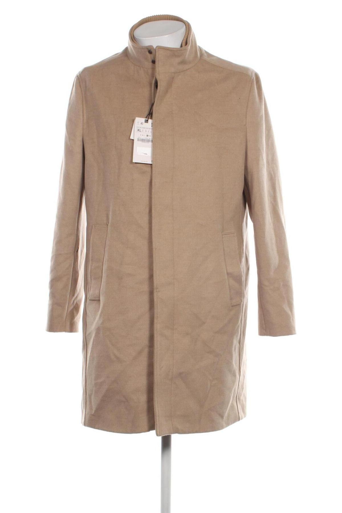 Pánsky kabát  Zara, Veľkosť XL, Farba Béžová, Cena  32,09 €