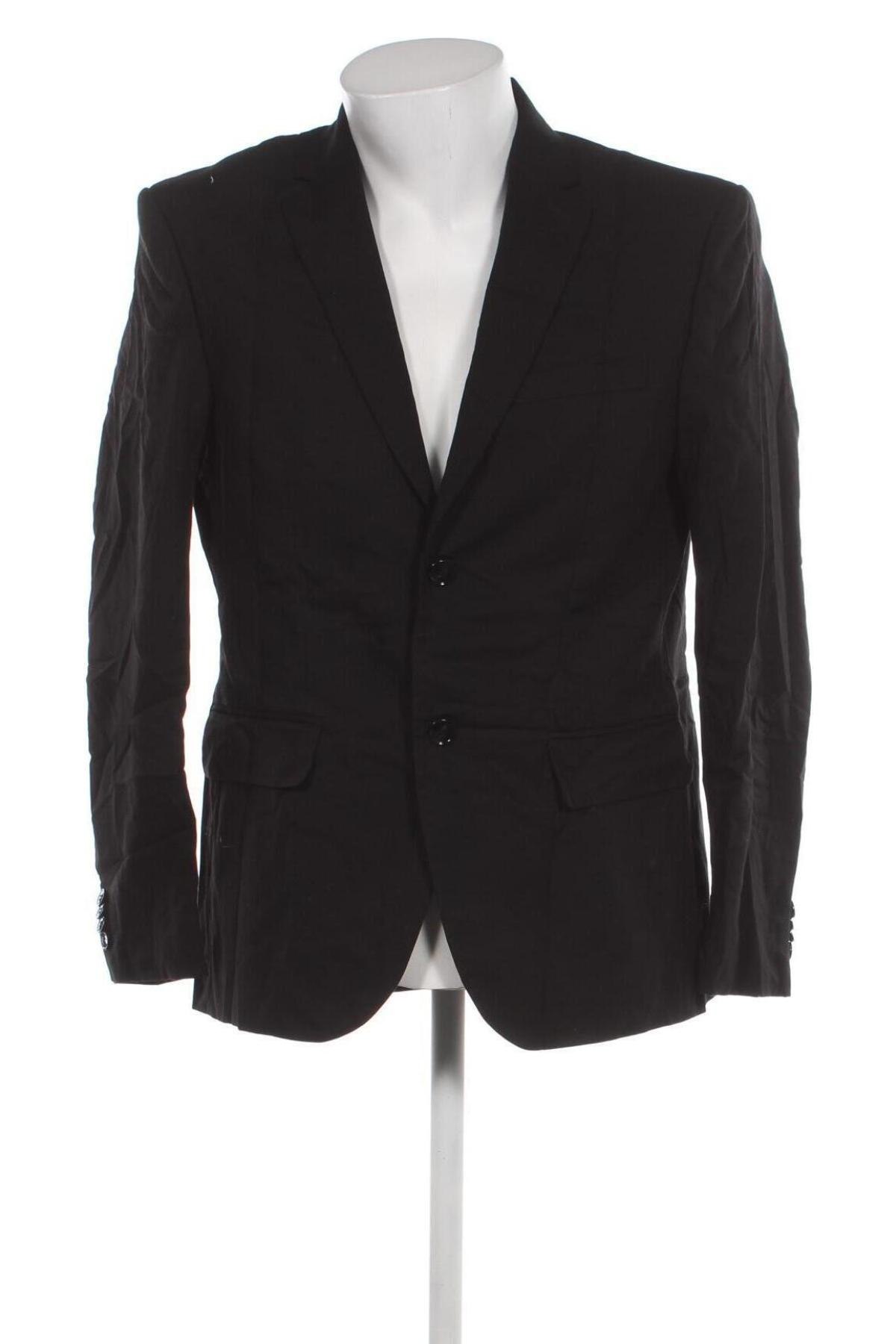Ανδρικό σακάκι H&M, Μέγεθος L, Χρώμα Μαύρο, Τιμή 4,63 €