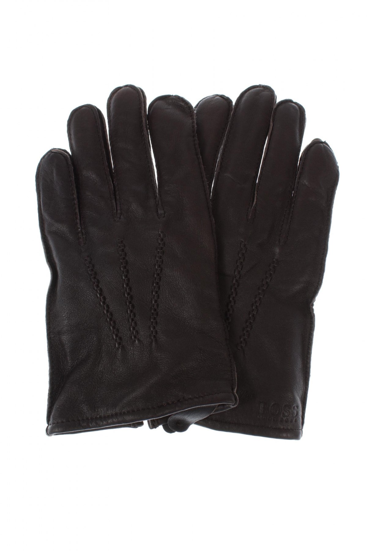 Ръкавици Hugo Boss, Цвят Кафяв, Цена 58,80 лв.
