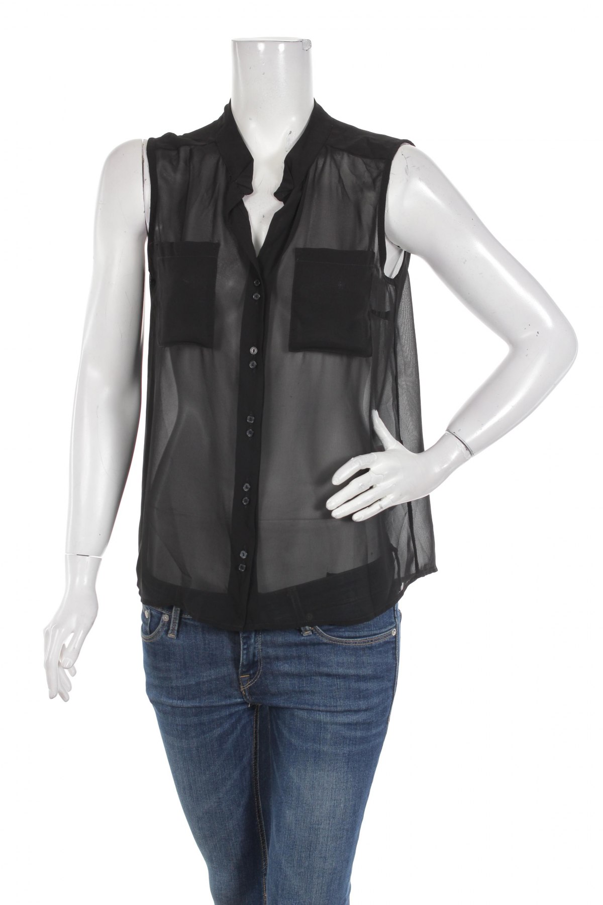 Γυναικείο πουκάμισο Mint & Berry, Μέγεθος M, Χρώμα Μαύρο, Τιμή 9,28 €