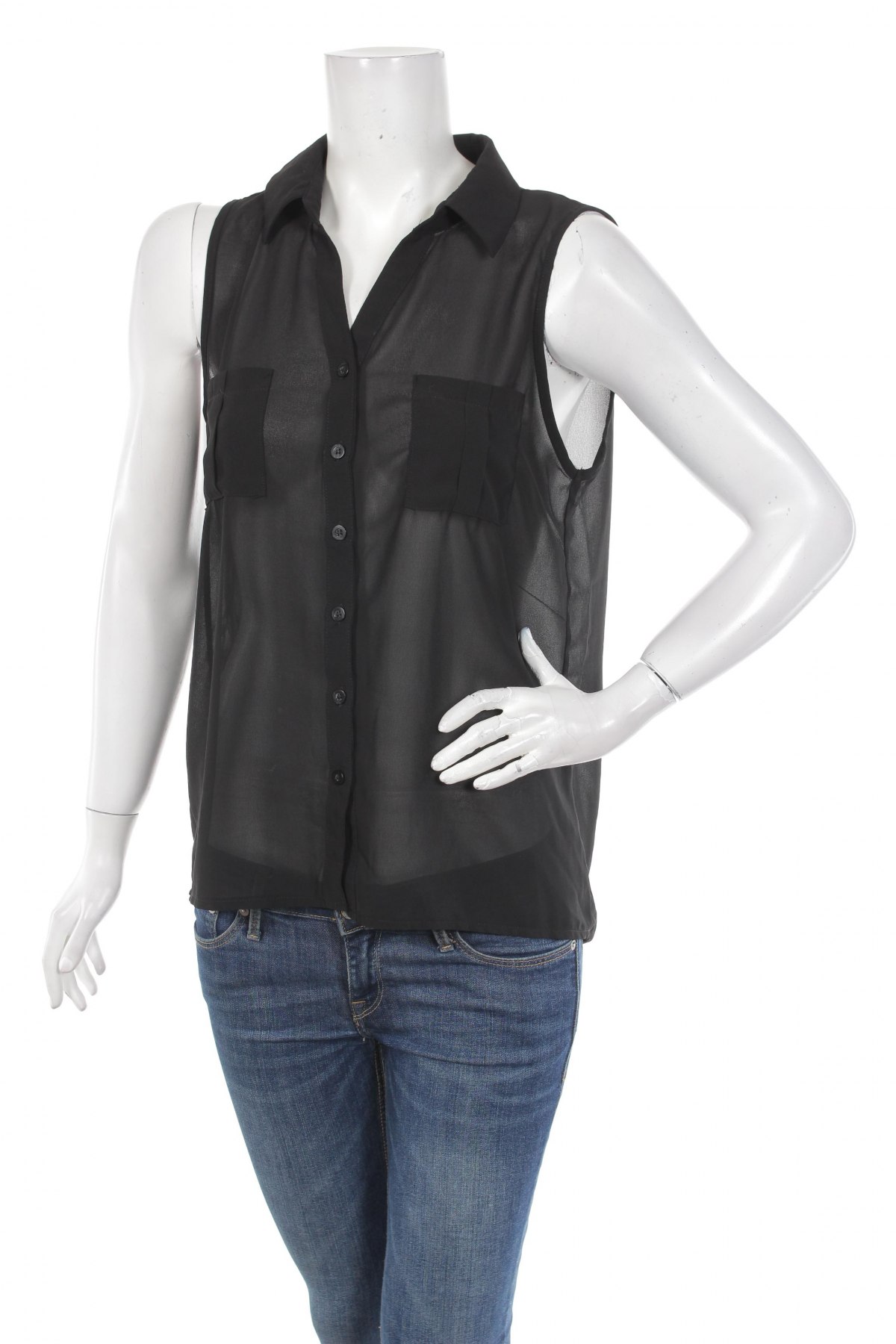 Γυναικείο πουκάμισο, Μέγεθος L, Χρώμα Μαύρο, Τιμή 11,75 €