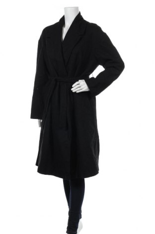 Дамско палто R essentiel by La Redoute, Размер XL, Цвят Черен, 56% вълна, 34% полиестер, 5% полиамид, 5% други материали, Цена 36,22 лв.