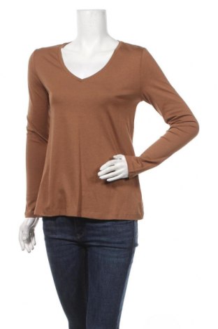 Дамска блуза Lauren Vidal, Размер XS, Цвят Кафяв, 50% памук, 50% модал, Цена 77,40 лв.