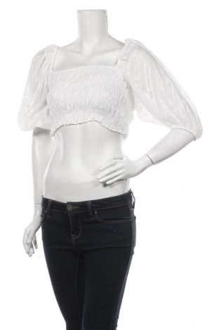 Γυναικεία μπλούζα Pull&Bear, Μέγεθος S, Χρώμα Λευκό, 99% πολυεστέρας, 1% ελαστάνη, Τιμή 12,06 €