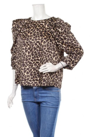 Дамска блуза Zara, Размер L, Цвят Кафяв, Полиестер, Цена 27,60 лв.