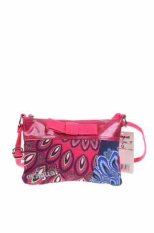Дамска чанта Desigual, Цвят Многоцветен, Текстил, Цена 81,95 лв.