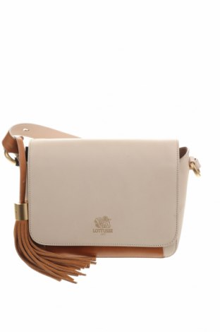 Γυναικεία τσάντα Lottusse, Χρώμα  Μπέζ, Γνήσιο δέρμα, Τιμή 166,99 €