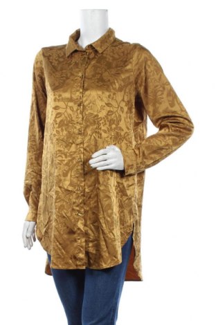 Дамска риза Monki, Размер S, Цвят Жълт, 94% полиестер, 6% еластан, Цена 46,50 лв.
