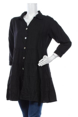 Γυναικείο πουκάμισο Rodier, Μέγεθος L, Χρώμα Μαύρο, Λινό, Τιμή 61,47 €