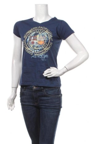 Damski T-shirt Geographical Norway, Rozmiar S, Kolor Niebieski, Bawełna, Cena 129,38 zł