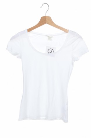 Дамска тениска H&M, Размер XS, Цвят Бял, 95% памук, 5% еластан, Цена 22,00 лв.