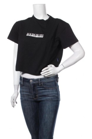 Дамска тениска Napapijri, Размер S, Цвят Черен, Памук, Цена 64,35 лв.
