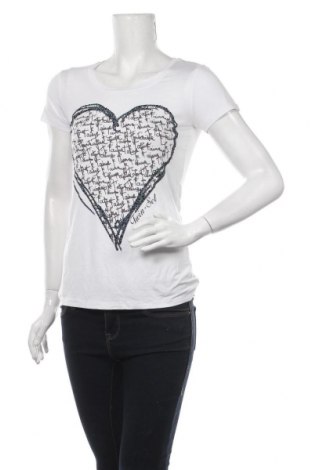 Damski T-shirt TWINSET, Rozmiar XS, Kolor Biały, 96% wiskoza, 4% elastyna, Cena 223,13 zł