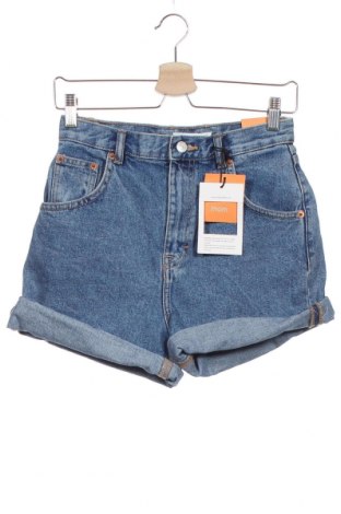 Дамски къс панталон Pull&Bear, Размер XS, Цвят Син, 98% памук, 2% еластан, Цена 29,25 лв.