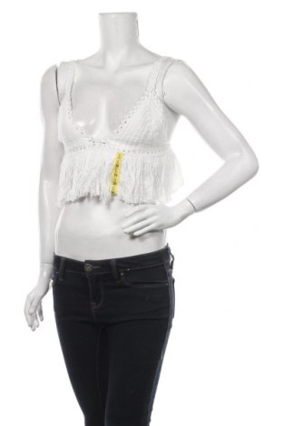 Γυναικείο αμάνικο μπλουζάκι Pull&Bear, Μέγεθος S, Χρώμα Λευκό, Βαμβάκι, Τιμή 8,97 €