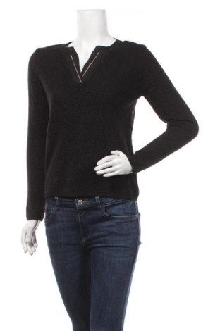 Дамски пуловер Cache Cache, Размер S, Цвят Черен, 84% акрил, 10% полиестер, 6% метални нишки, Цена 39,20 лв.
