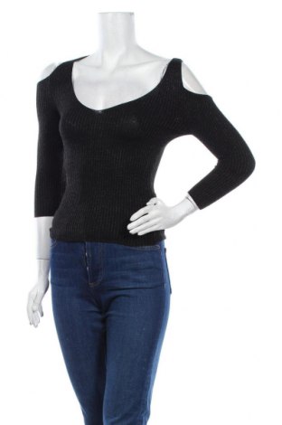 Дамски пуловер Jennyfer, Размер XS, Цвят Черен, 61% вискоза, 16% полиамид, 14% полиестер, 9% метални нишки, Цена 41,40 лв.