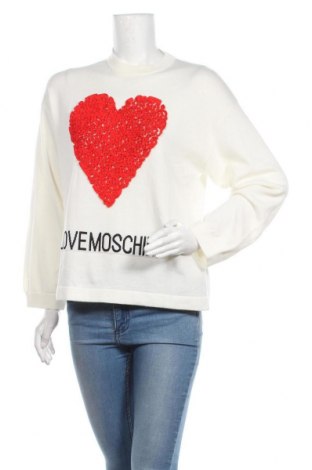 Γυναικείο πουλόβερ Love Moschino, Μέγεθος S, Χρώμα Λευκό, 50%ακρυλικό, 50% μαλλί, Τιμή 204,51 €