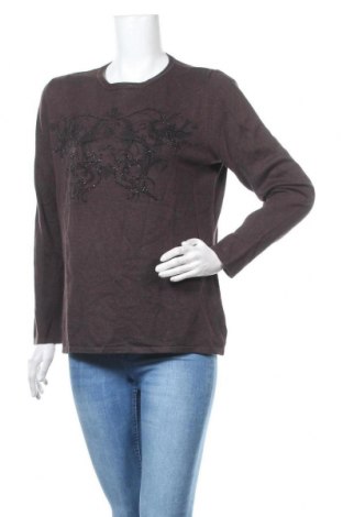 Дамски пуловер Michele Boyard, Размер XL, Цвят Кафяв, 38% вискоза, 27% памук, 27% полиамид, 5% кашмир, 3% вълна, Цена 33,60 лв.