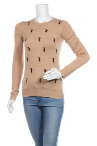 Дамски пуловер Sonia Rykiel, Размер XS, Цвят Бежов, 100% вълна, Цена 441,75 лв.