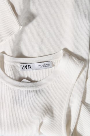 Damski sweter Zara, Rozmiar S, Kolor ecru, 74% wiskoza, 26% poliamid, Cena 101,25 zł