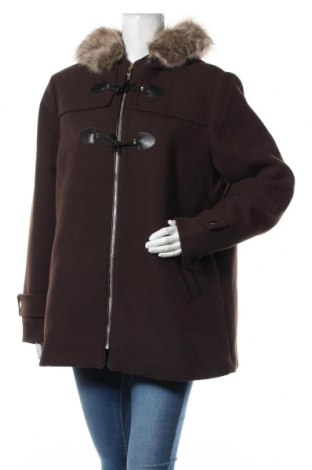Дамско палто C&A, Размер XL, Цвят Кафяв, 80% полиестер, 20% вълна, Цена 40,16 лв.