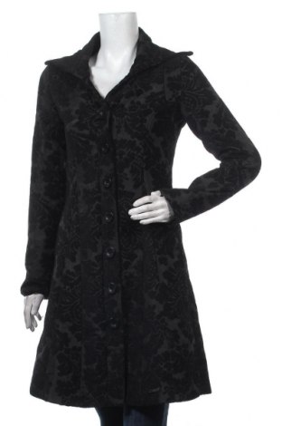 Дамско палто Desigual, Размер S, Цвят Черен, 100% полиестер, Цена 138,60 лв.