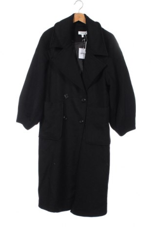 Дамско палто Edited, Размер XS, Цвят Черен, 52% вълна, 40% полиестер, 4% полиамид, 2% акрил, 2% вискоза, Цена 209,40 лв.