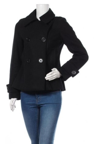 Дамско палто H&M, Размер S, Цвят Черен, 80% вълна, 30% вискоза, 10% полиестер, Цена 69,30 лв.