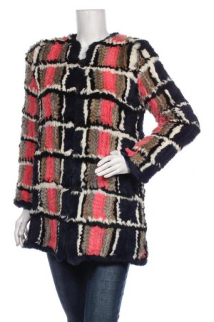 Дамско кожено палто Manoush, Размер S, Цвят Многоцветен, Естествен косъм, Цена 528,47 лв.