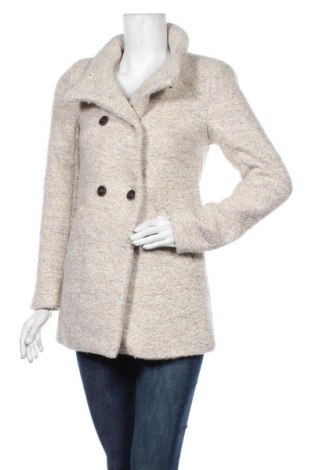 Дамско палто ONLY, Размер XS, Цвят Бежов, 55% полиестер, 45% вълна, Цена 58,80 лв.