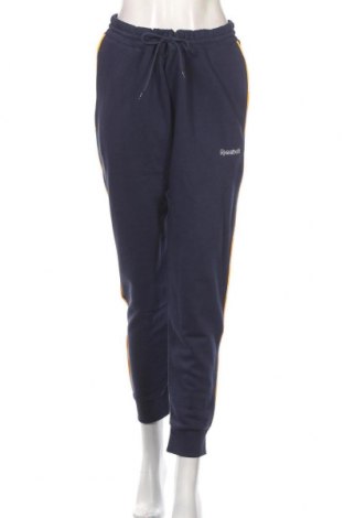Damskie spodnie sportowe Reebok, Rozmiar L, Kolor Niebieski, 95% bawełna, 5% elastyna, Cena 144,63 zł